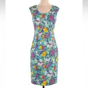 The J. Peterman Company Sleeveless Cotton Floral Dress Lined Sundress Size 2 NWT